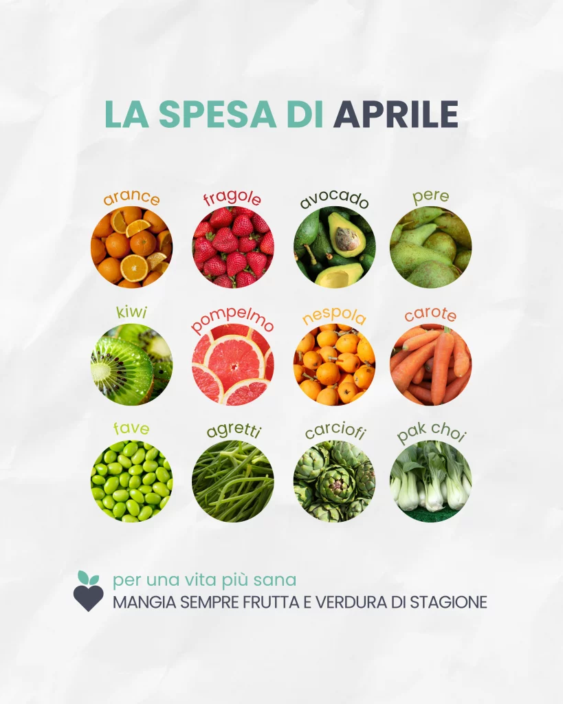 Frutta e verdura di aprile - liliana stabile - nutrizionista