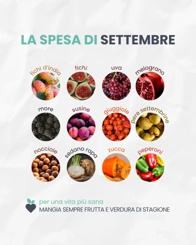 Frutta e verdura di settembre: cosa mettere nel carrello - liliana stabile